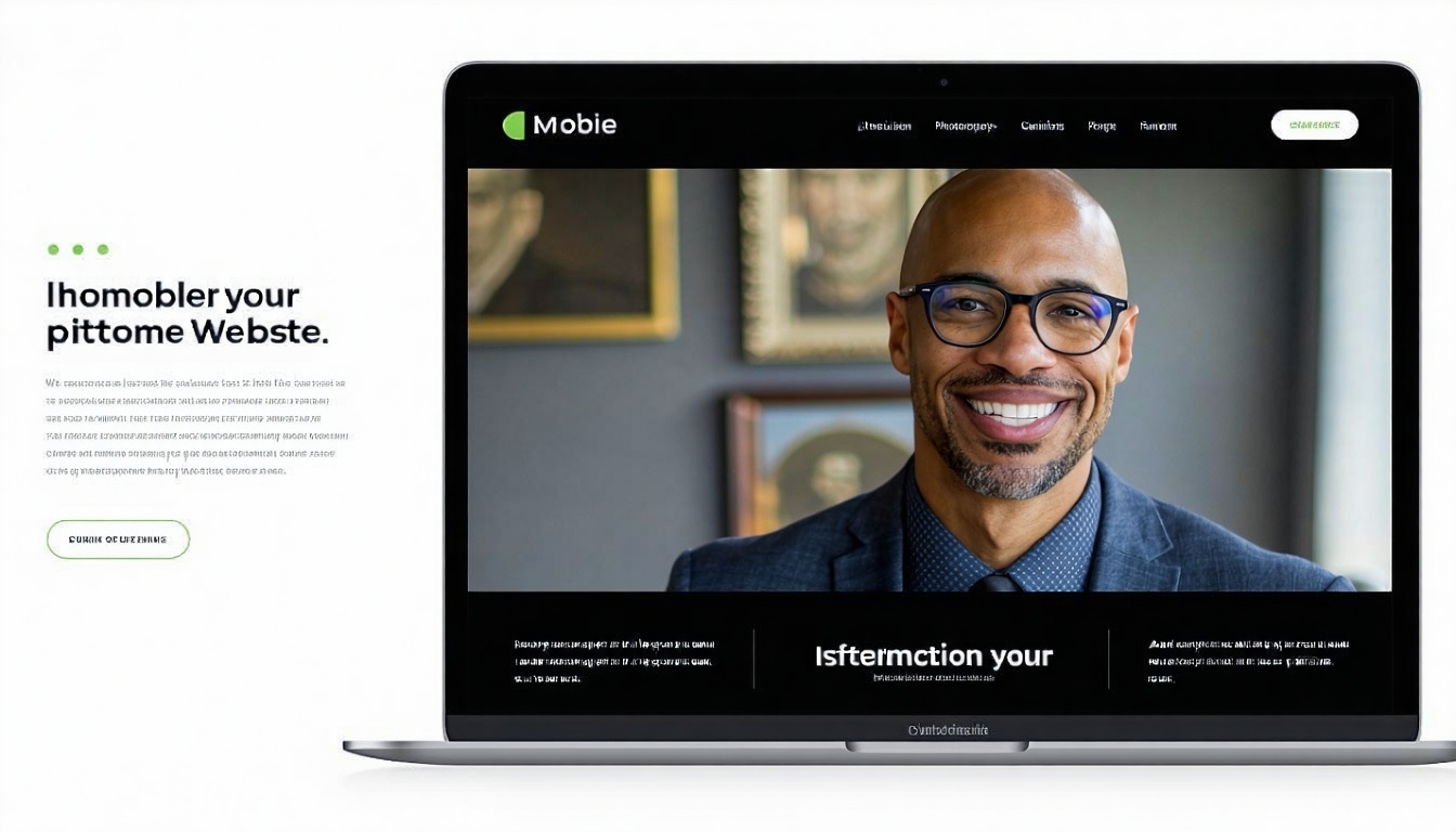 Mobile-optimized website design preview